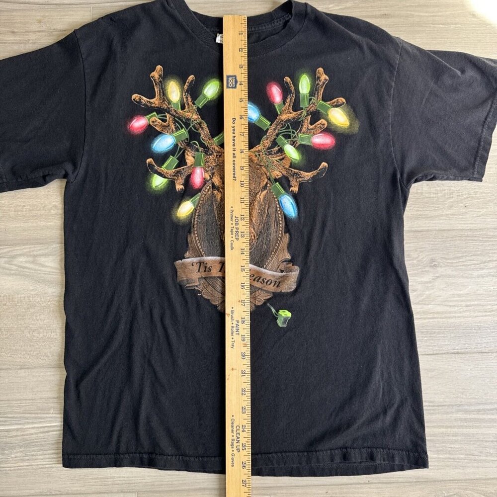 Vintage Reindeer Christmas Lights Shirt Unisex Large Alstyle Made in‎ Mexico - Picture 7 of 8